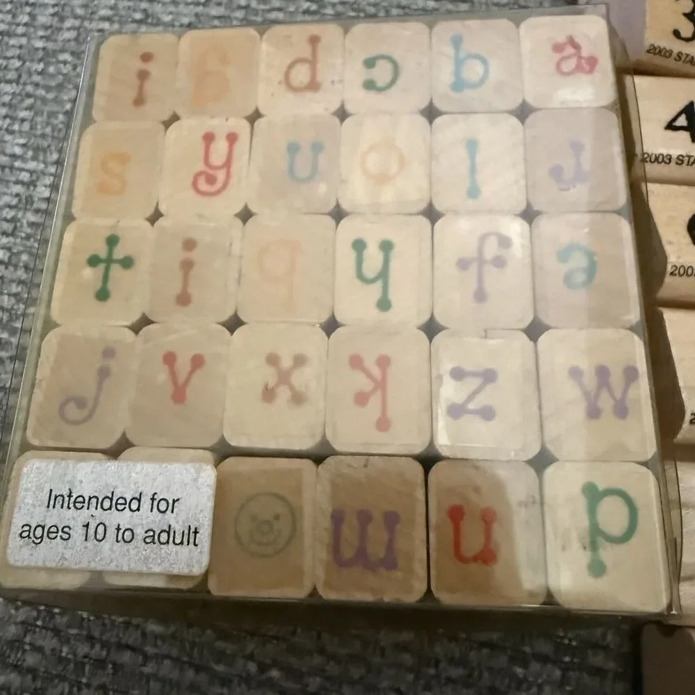 Huge Lot 100+ Wooden Rubber Stamps Alphabet Numbers & Symbols Crafting Stampin